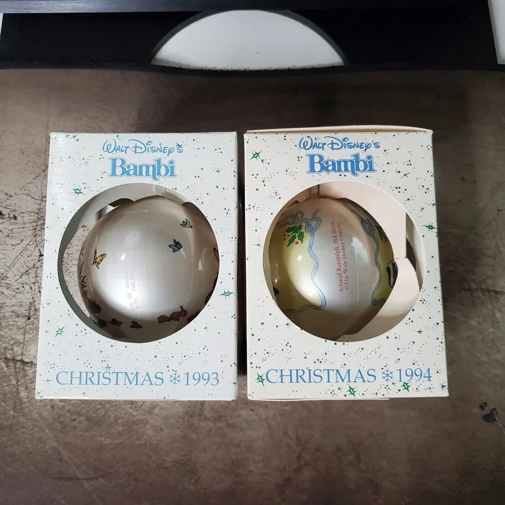 Vintage Schmid Collectors Gallery Walt Disney's Bambi Christmas 1993 & 1994‎